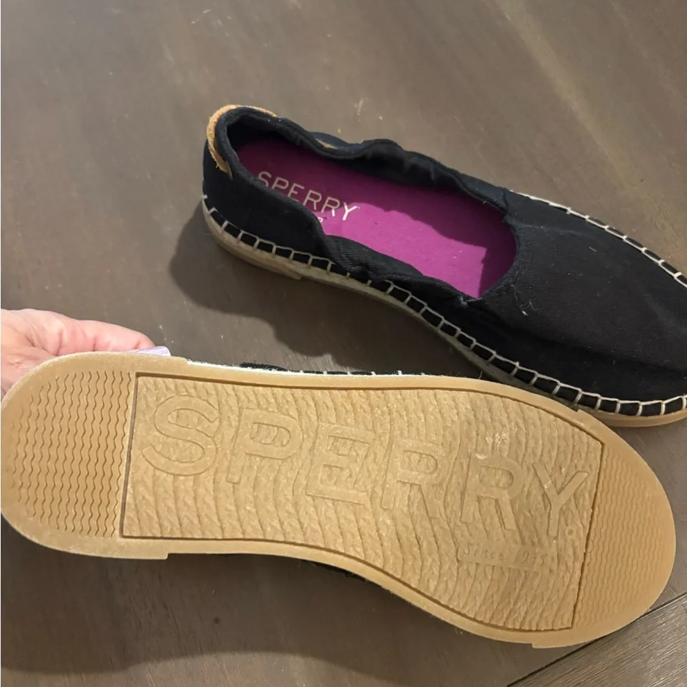 Sperry black canvas